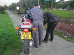 Rupert's bike gets a seeing-to from Alejandro